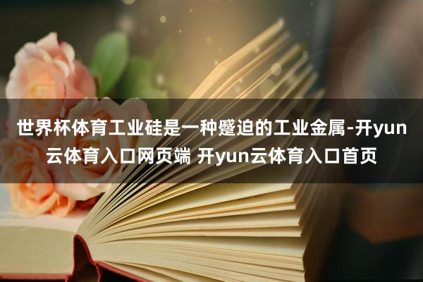世界杯体育工业硅是一种蹙迫的工业金属-开yun云体育入口网页端 开yun云体育入口首页