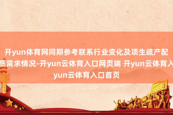 开yun体育网同期参考联系行业变化及项生疏产配置的实质需求情况-开yun云体育入口网页端 开yun云体育入口首页